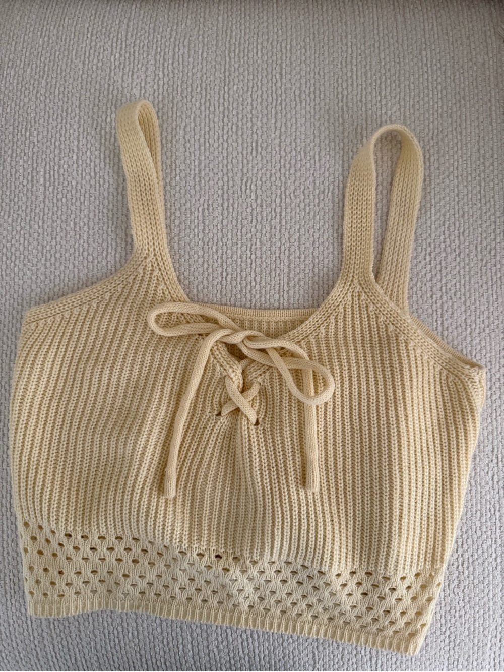 Yellow knit top